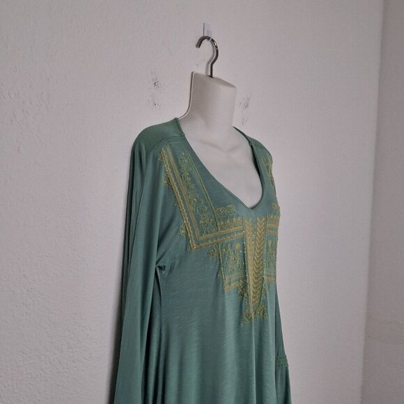 Sundance Embroidered Tunic Sz S Beaded Bell Sleeves Fairycore Whimsigoth Boho - Picture 8 of 16